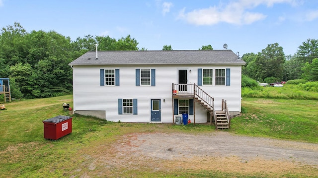 32 Barton Rd, Windsor, ME 04363 - view of front of house with a front lawn and stairs