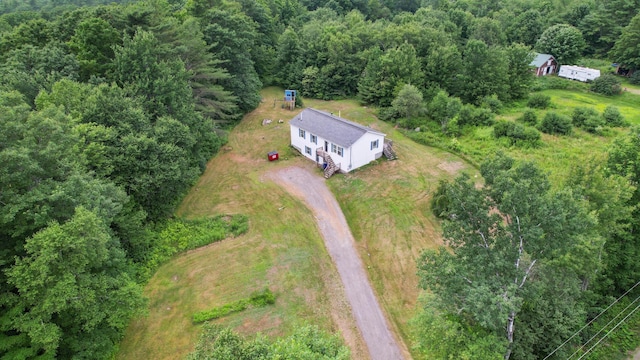 32 Barton Rd, Windsor, ME 04363 - aerial view of property and surrounding area featuring a forest