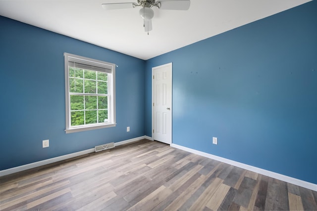 32 Barton Rd, Windsor, ME 04363 - spare room featuring ceiling fan and wood finished floors