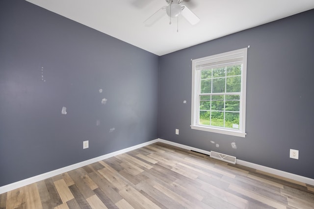 32 Barton Rd, Windsor, ME 04363 - empty room with ceiling fan and wood finished floors