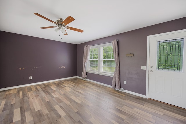 32 Barton Rd, Windsor, ME 04363 - unfurnished room featuring a ceiling fan and wood finished floors