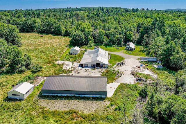 672 Brooks Rd, Knox, ME 04986 - view from above of property with a forest