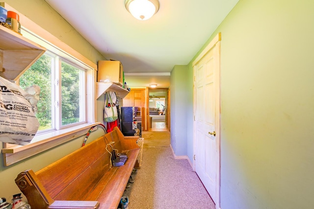 672 Brooks Rd, Knox, ME 04986 - corridor featuring light carpet and healthy amount of natural light