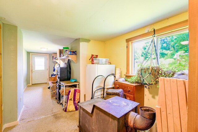 672 Brooks Rd, Knox, ME 04986 - carpeted dining room featuring baseboards