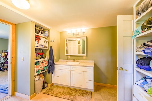 672 Brooks Rd, Knox, ME 04986 - bathroom featuring vanity and baseboards