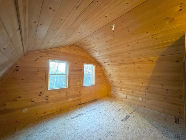 5 Abagail Rock Rd, Vinalhaven, ME 04863 - additional living space with lofted ceiling and wooden walls