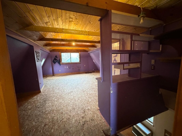 5 Abagail Rock Rd, Vinalhaven, ME 04863 - additional living space with a wooden ceiling with exposed beams