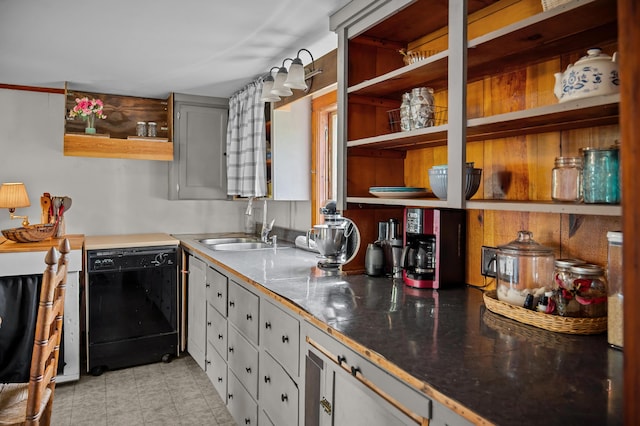 138 Main St, Brownfield, ME 04010 - kitchen featuring dishwasher and open shelves