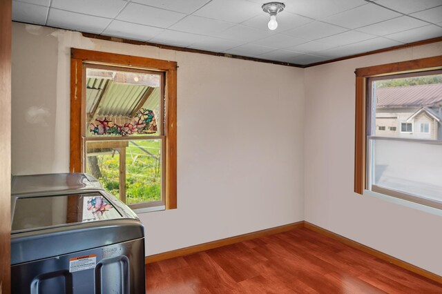 138 Main St, Brownfield, ME 04010 - unfurnished room with wood finished floors and washer / clothes dryer