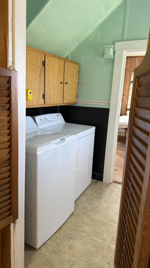269 County Rd, Lubec, ME 04652 - laundry room with washer and dryer and cabinet space