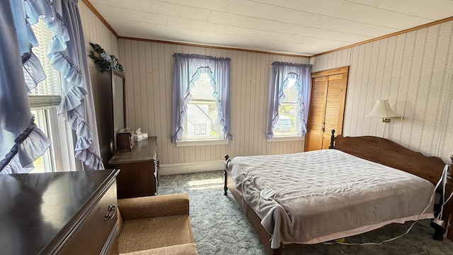269 County Rd, Lubec, ME 04652 - bedroom featuring crown molding and carpet