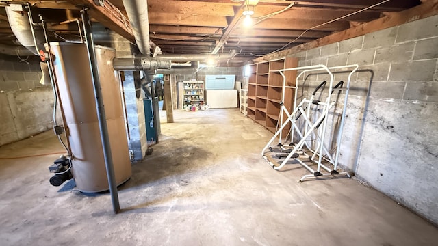 269 County Rd, Lubec, ME 04652 - unfinished below grade area featuring gas water heater