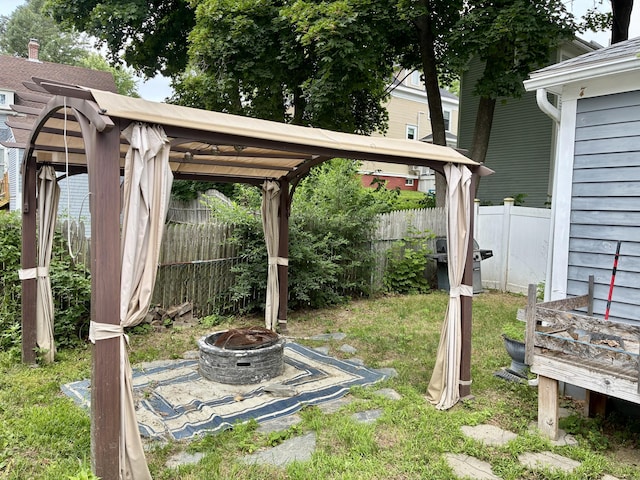 272 Center St, Bangor, ME 04401 - view of yard featuring a fire pit