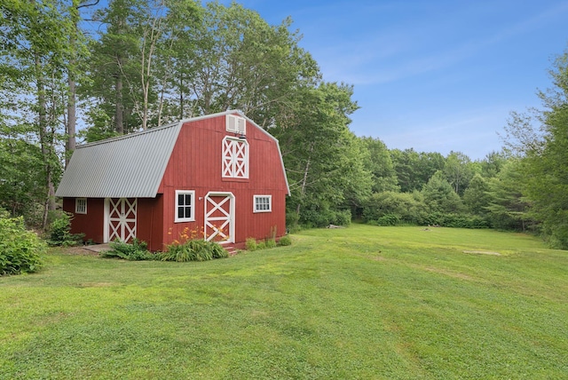 471 Methodist Rd, Westbrook, ME 04092 - view of barn with a lawn