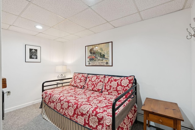471 Methodist Rd, Westbrook, ME 04092 - carpeted bedroom featuring a drop ceiling and recessed lighting