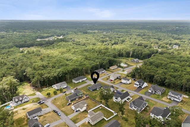 37 Homewood Blvd, Old Orchard Beach, ME 04064 - aerial view of property and surrounding area featuring a heavily wooded area and nearby suburban area