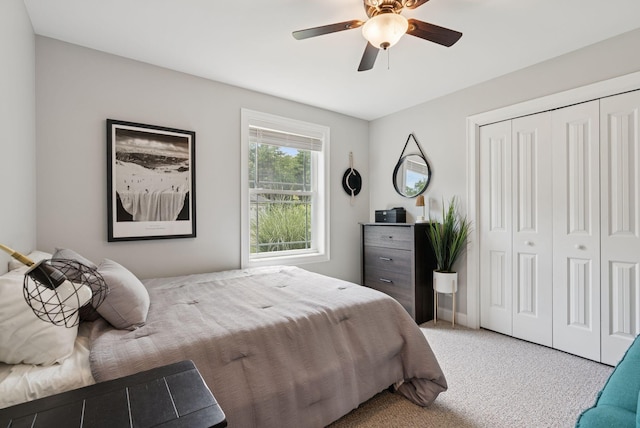 37 Homewood Blvd, Old Orchard Beach, ME 04064 - bedroom with carpet, a closet, and ceiling fan