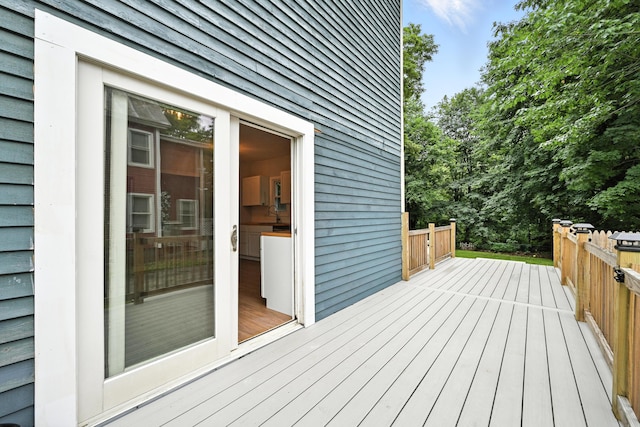 38 Silvermount St, Waterville, ME 04901 - view of wooden deck