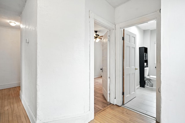 38 Silvermount St, Waterville, ME 04901 - corridor with hardwood / wood-style flooring and baseboards
