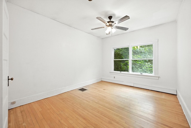38 Silvermount St, Waterville, ME 04901 - empty room featuring light wood-style floors and a ceiling fan