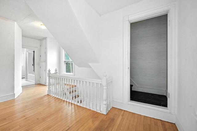 38 Silvermount St, Waterville, ME 04901 - corridor with an upstairs landing and hardwood / wood-style flooring