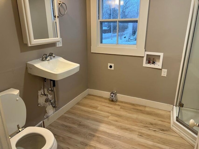 7 S Grove St, Waterville, ME 04901 - bathroom featuring wood finished floors and a shower stall