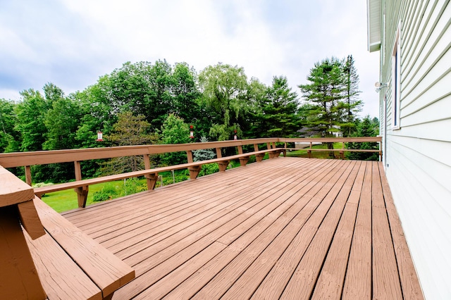 2887 Middle Rd, Sidney, ME 04330 - wooden terrace featuring view of scattered trees