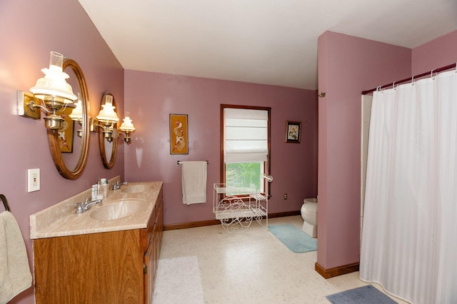 2887 Middle Rd, Sidney, ME 04330 - full bath with tile patterned floors and double vanity