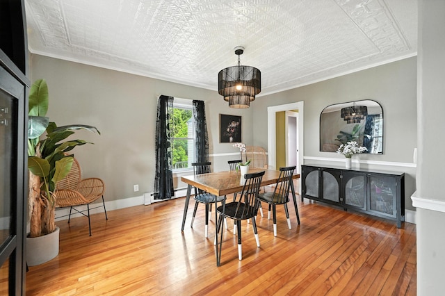 4 Hillcrest St, Waterville, ME 04901 - dining room with light wood-style floors and crown molding