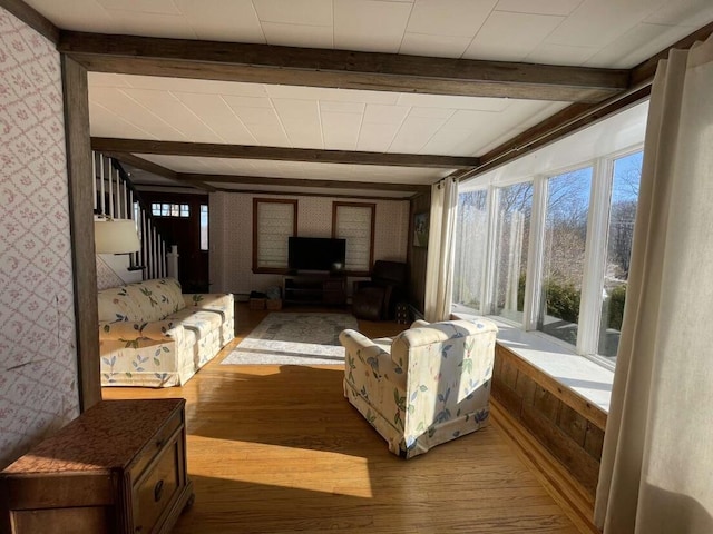 38 Atkinson Rd, Charleston, ME 04422 - sunroom / solarium with beam ceiling