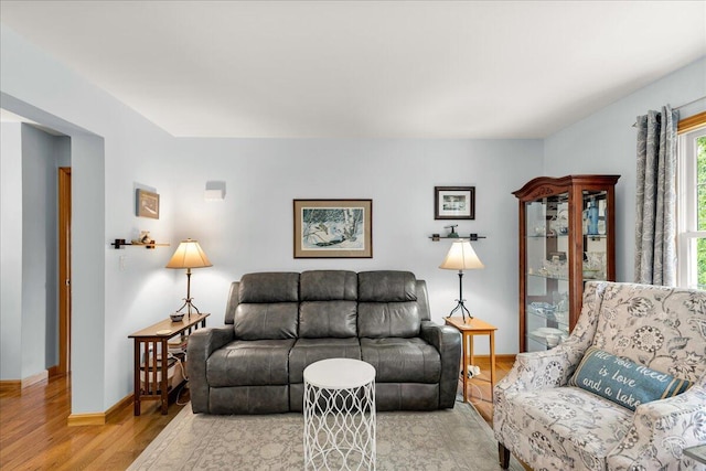 21 Bowling Green Ln, Belfast, ME 04915 - living room with wood finished floors and baseboards