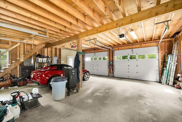 21 Bowling Green Ln, Belfast, ME 04915 - garage with a garage door opener and electric panel