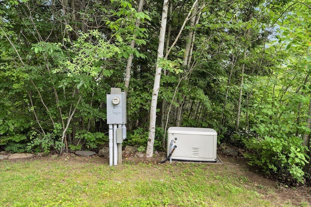 21 Bowling Green Ln, Belfast, ME 04915 - exterior view of a power unit and electric meter
