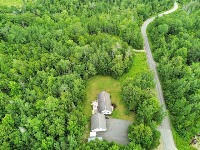 21 Bowling Green Ln, Belfast, ME 04915 - aerial view of a heavily wooded area