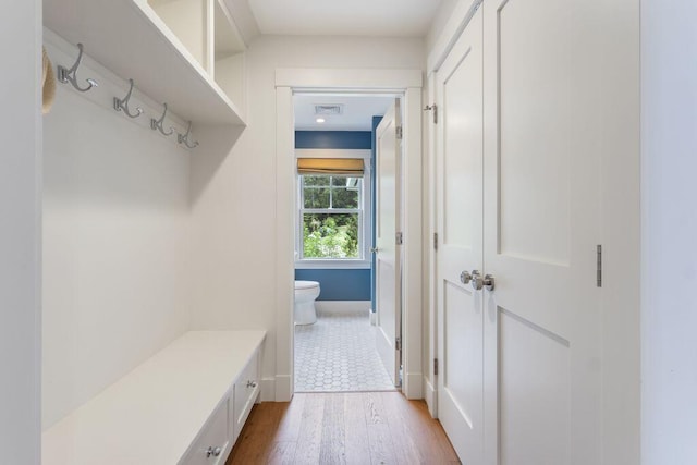 17 Intervale Rd, York, ME 03902 - mudroom with baseboards and light wood-style flooring