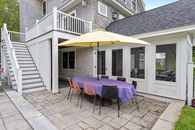 17 Intervale Rd, York, ME 03902 - patio / terrace with stairs, a patio area, and outdoor dining space