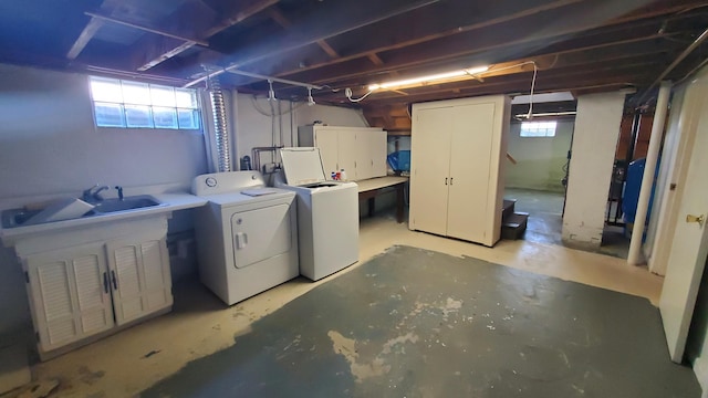 9 Wood St, Bangor, ME 04401 - basement with washing machine and clothes dryer and a water pressure tank