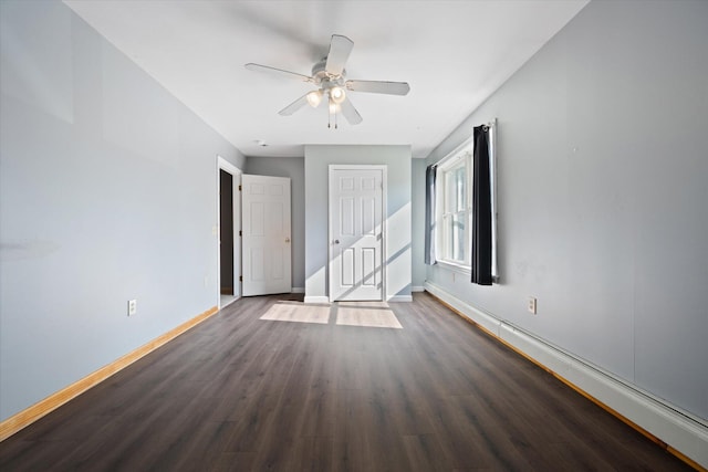 2 Bryer Heights Rd, Milford, ME 04461 - unfurnished bedroom featuring wood finished floors and a ceiling fan