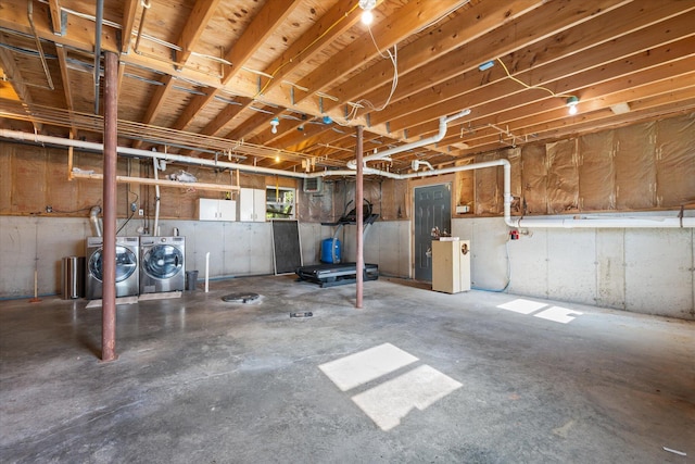 2 Bryer Heights Rd, Milford, ME 04461 - basement with washing machine and dryer