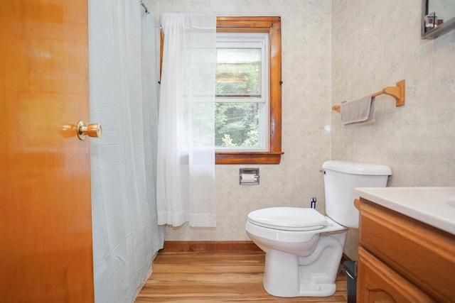 103 Mountain View Rd, Farmington, ME 04938 - full bathroom featuring wood finished floors, vanity, and a shower with curtain
