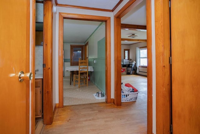103 Mountain View Rd, Farmington, ME 04938 - corridor featuring wood finished floors