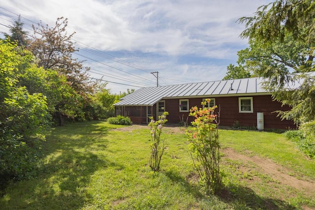 103 Mountain View Rd, Farmington, ME 04938 - view of grassy yard featuring a sunroom