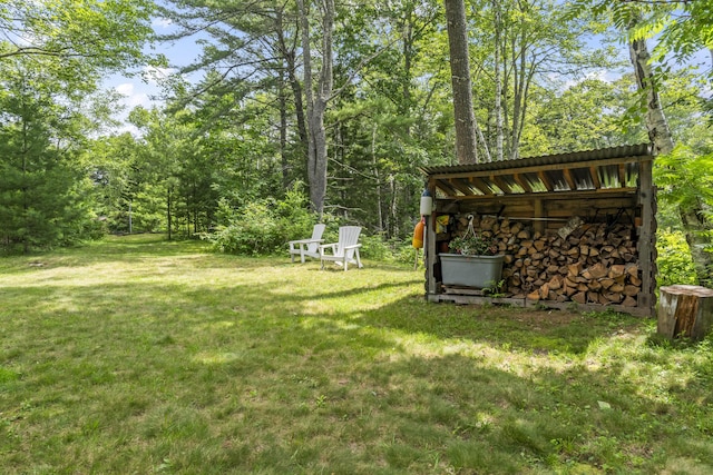 94 Crest Ave, Boothbay Harbor, ME 04538 - view of green lawn with an outbuilding