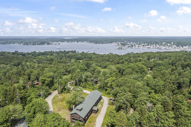 94 Crest Ave, Boothbay Harbor, ME 04538 - aerial view of a forest and a large body of water