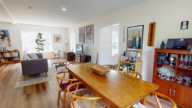 42 Hillside Rd, Orono, ME 04473 - dining room featuring wood finished floors, healthy amount of natural light, and recessed lighting