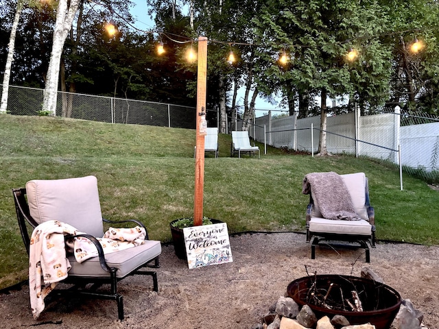 133 Ohio St, Millinocket, ME 04462 - view of yard with an outdoor fire pit and a patio