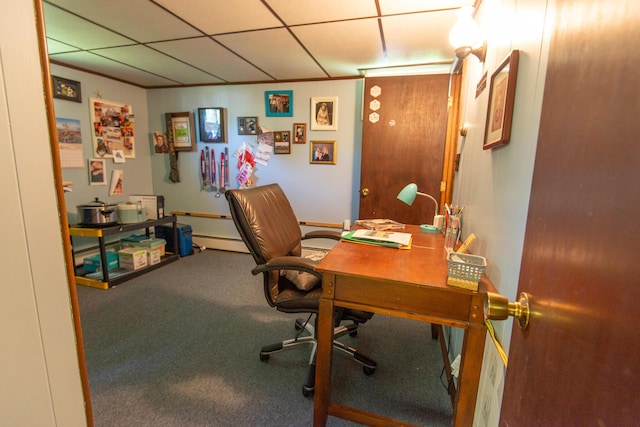 133 Ohio St, Millinocket, ME 04462 - office space with carpet flooring and a paneled ceiling