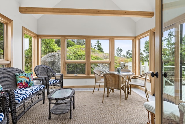 86 City Point Rd, Vinalhaven, ME 04863 - sunroom featuring baseboards
