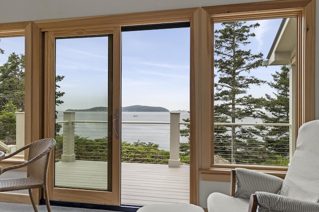 86 City Point Rd, Vinalhaven, ME 04863 - doorway featuring a water view