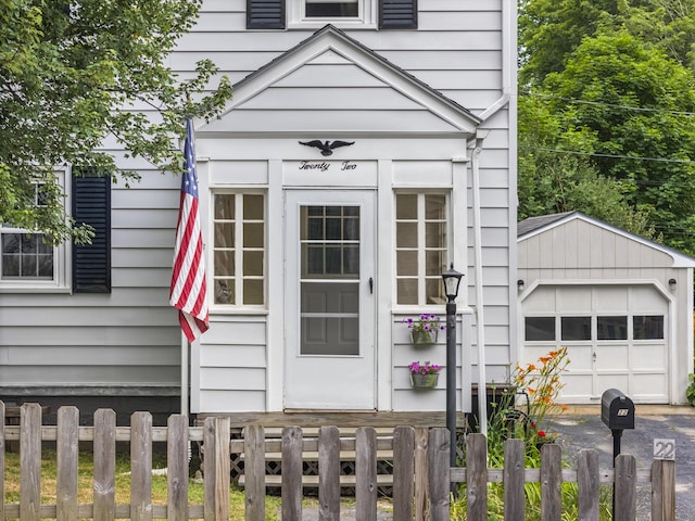 22 Cobb Rd, Bath, ME 04530 - entrance to property featuring a garage and driveway